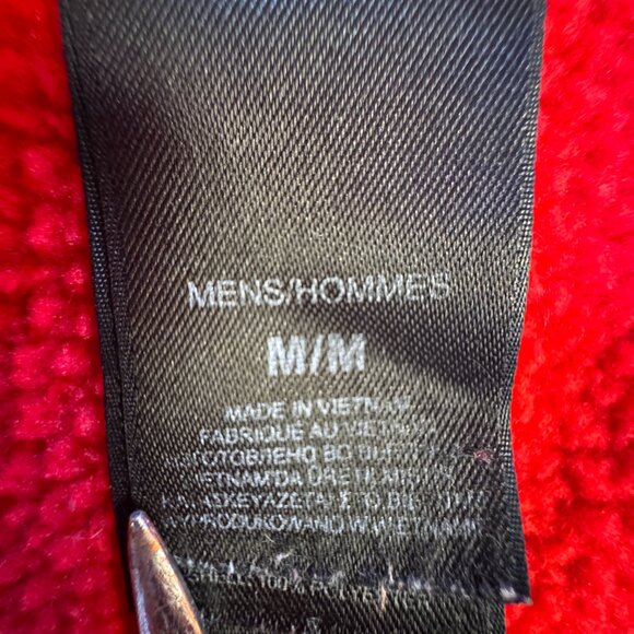 The North Face 1/4 Zip Pullover Mens Med Red Waffle Fleece Athleisure Outdoors - Picture 9 of 12